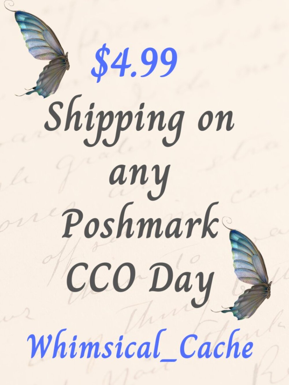 Closet Clear Out Day Reduced Shipping Promotion On Any Single Item in my Closet